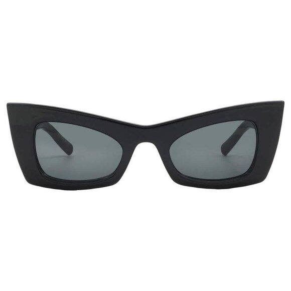 New Authentic Saint Laurent Black Cat Eye Ladies Sunglasses SL 702 001 49 SL 702 - Picture 1 of 6